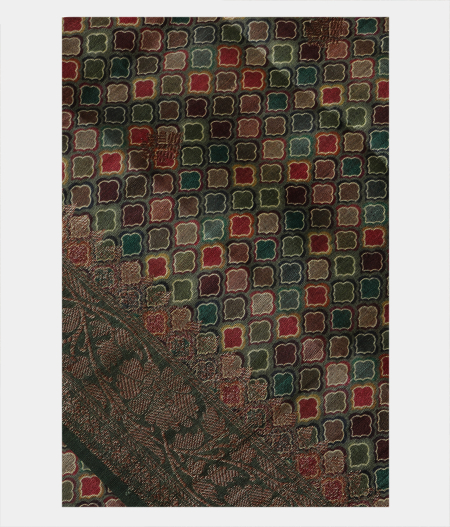 Green Tussar Printed Saree T199037-image