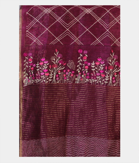 maroon-embroidery-linen-saree-t197931-t197931-d