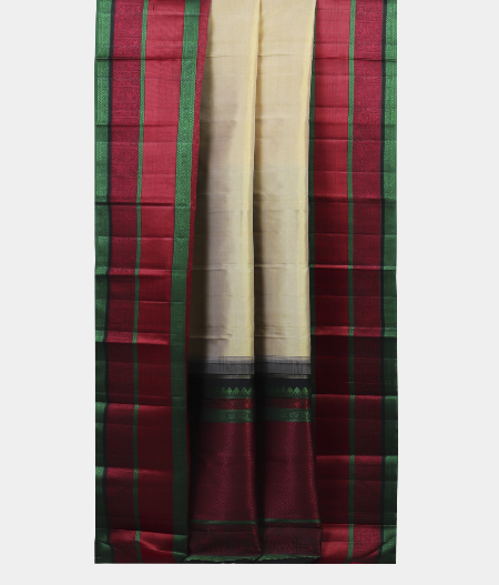 Beige Handwoven Kanjivaram Silk Saree T1373742