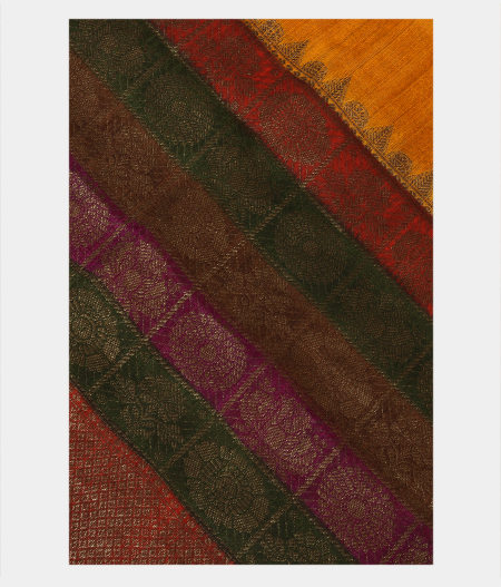 Yellow Banaras Tussar Saree T199180-image