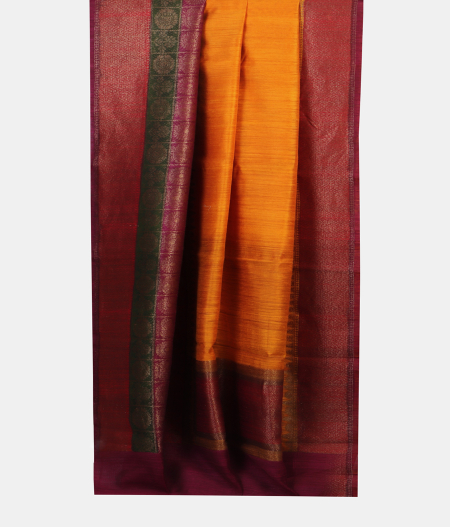 Yellow Banaras Tussar Saree T1991802