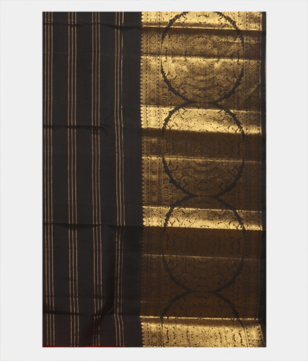 Orange and Red Handwoven Kanjivaram Silk Saree T1383613