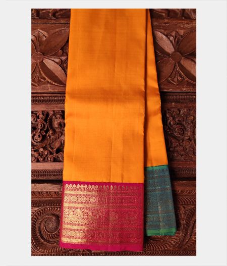 Yellow Handwoven Kanjivaram Silk Saree T192850-image