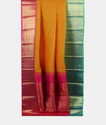 Yellow Handwoven Kanjivaram Silk Saree T1928502