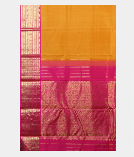 Yellow Handwoven Kanjivaram Silk Saree T1928504