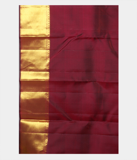 Burgundy Handwoven Kanjivaram Silk Saree T1927383