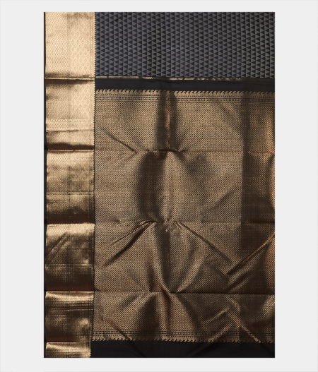 Black Handwoven Kanjivaram Silk Saree T1196484