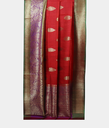 Red Banaras Tussar Saree T1958952