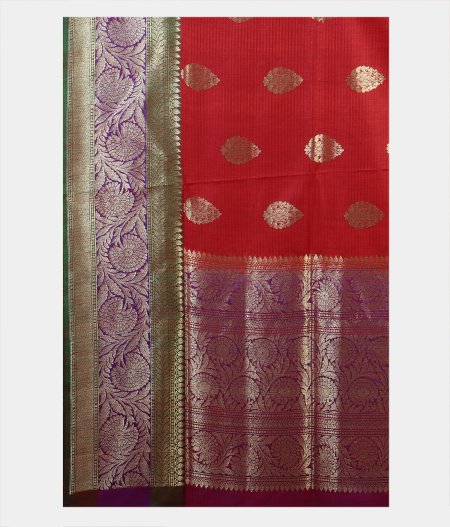 Red Banaras Tussar Saree T1958954