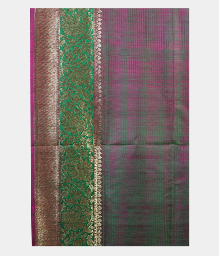 Yellowish Green Banaras Tussar Saree T1959343