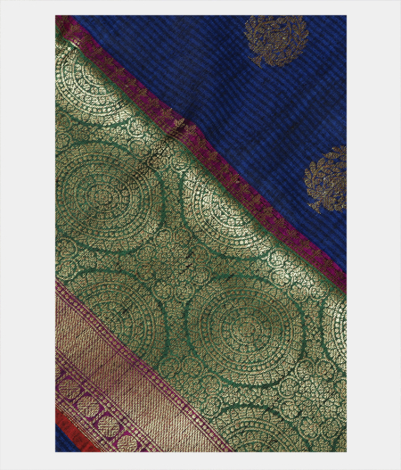 Blue Banaras Tussar Saree T195925-image