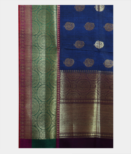 Blue Banaras Tussar Saree T1959254