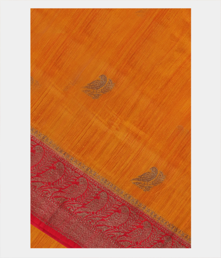Yellow Banaras Tussar Saree T184683-image