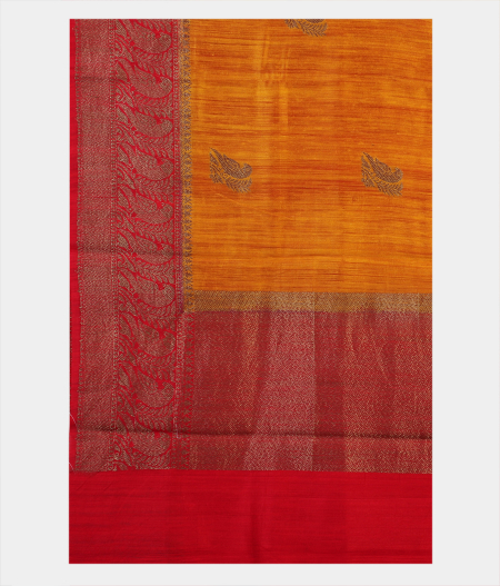 Yellow Banaras Tussar Saree T1846834