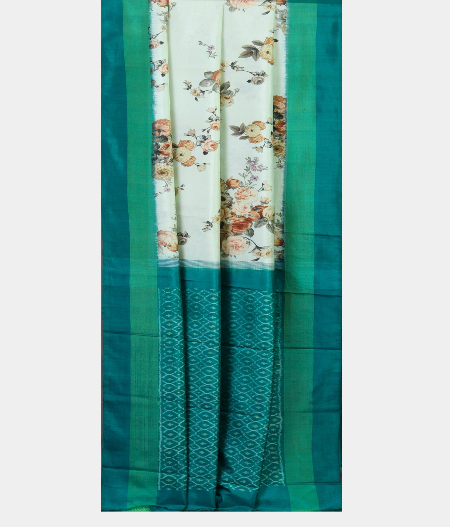 Light Blue Ikat Silk Saree T1915632