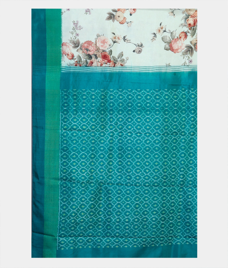 Light Blue Ikat Silk Saree T1915634
