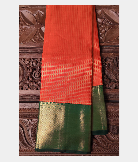 Orange Handwoven Kanjivaram Silk Saree T163147-image