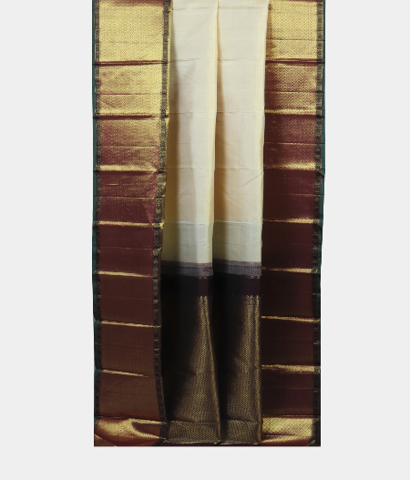 Cream Handwoven Kanjivaram Silk Saree T1931672