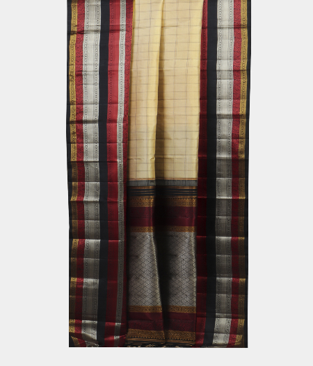 Beige Handwoven Kanjivaram Silk Saree T1629102