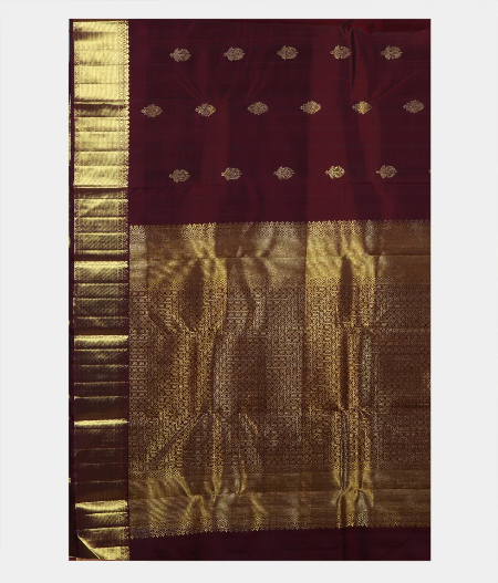 Maroon Handwoven Kanjivaram Silk Saree T1862074
