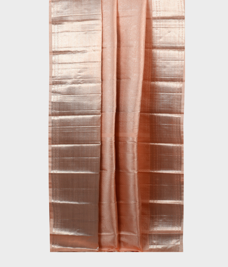 Light Peach Handwoven Kanjivaram Silk Saree T1988982