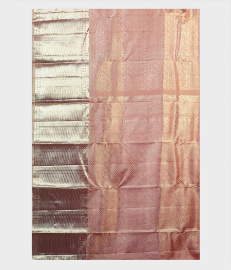 Light Peach Handwoven Kanjivaram Silk Saree T1988984
