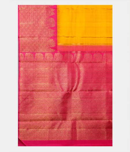 Yellow Handwoven Kanjivaram Silk Saree T1803244