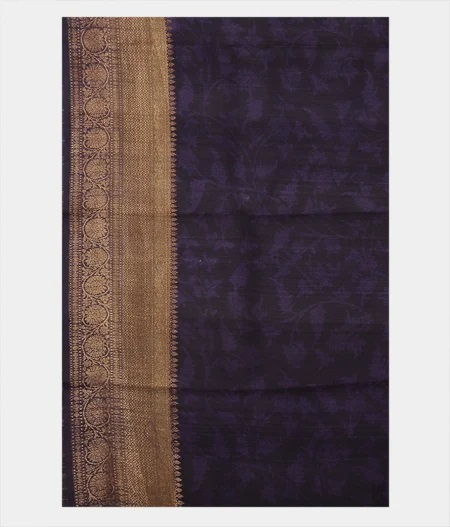 Blue Tussar Printed Saree T1887433