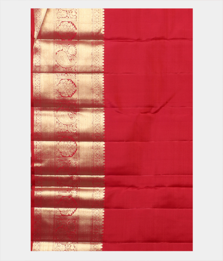 Pinkish Red Handwoven Kanjivaram Silk Saree T1907063