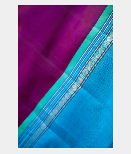 Purple Handwoven Kanjivaram Silk Saree T2032545