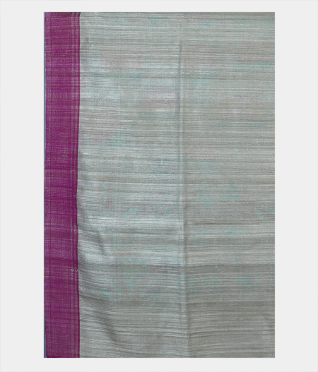 Greenish Grey Handwoven Tussar Saree LA63143