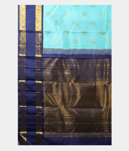 Light Blue Handwoven Kanjivaram Silk Saree T1968034