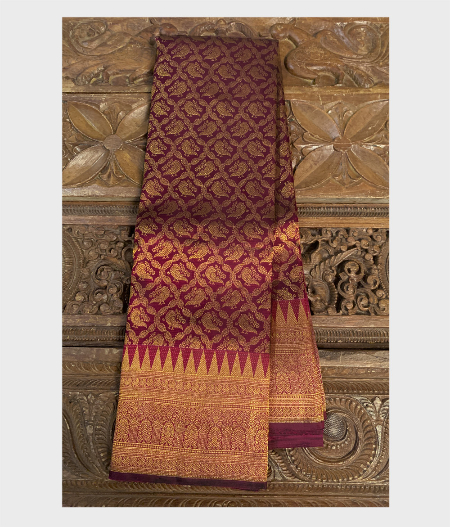 Purple Handwoven Kanjivaram Silk Saree T191903-image