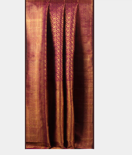 Purple Handwoven Kanjivaram Silk Saree T1919032