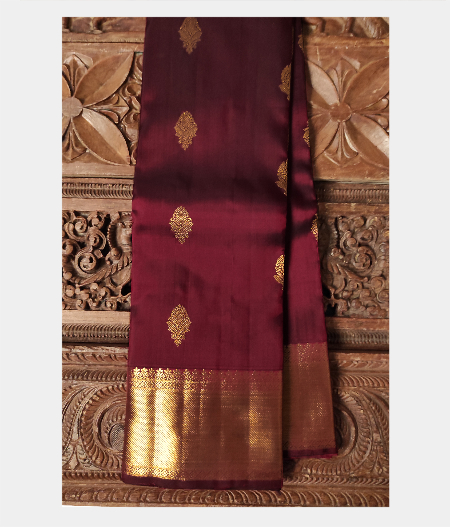Maroon Handwoven Kanjivaram Silk Saree T186207-image