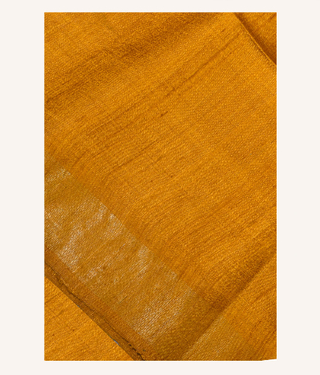 Yellow Tussar Printed Saree T198153-image