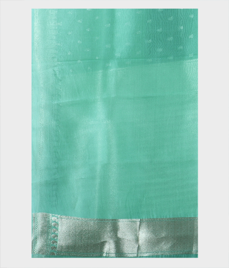 Green Banaras Organza Saree T1990983