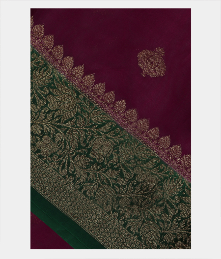 Purple Banaras Organza Saree T184323-image