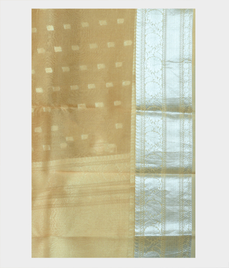 Yellow Banaras Organza Saree T1991013