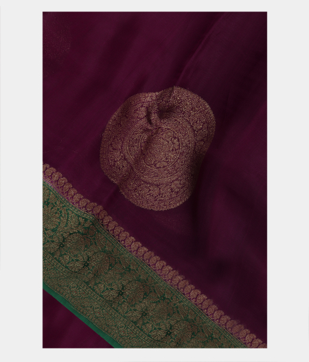 Purple Banaras Organza Saree T184364-image