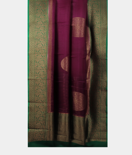 Purple Banaras Organza Saree T1843642
