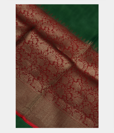 Green Banaras Organza Saree T184339-image