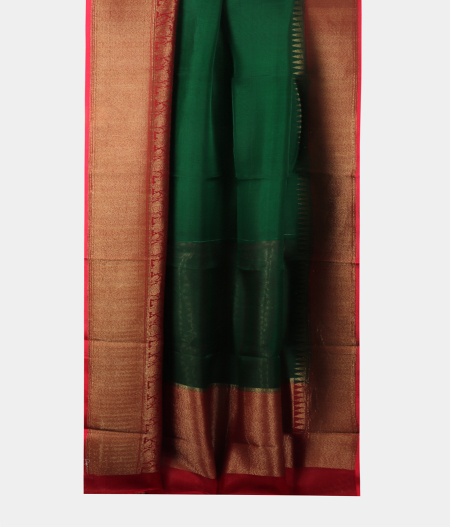 Green Banaras Organza Saree T1843392