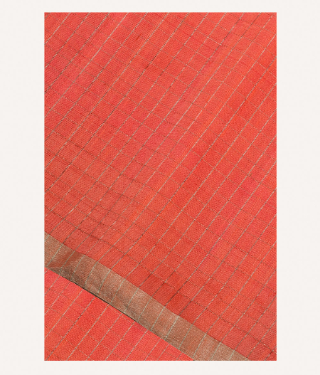 Peach Woven Raw Silk Saree T197442-image