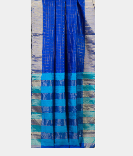 Blue Woven Raw Silk Saree T1974292