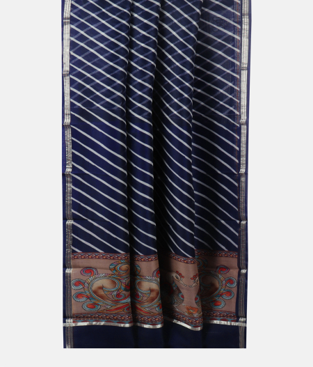 Blue Kora Organza Printed Saree T1915592