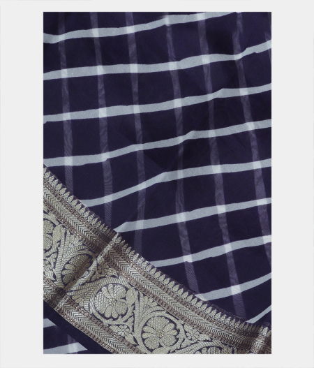 Blue Kora Organza Printed Saree T185765-image