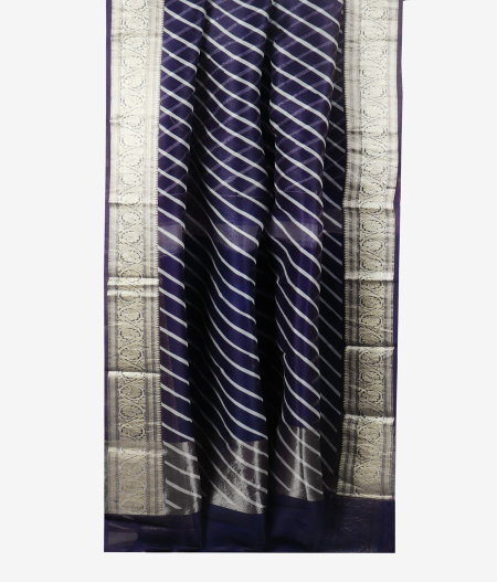 Blue Kora Organza Printed Saree T1857652