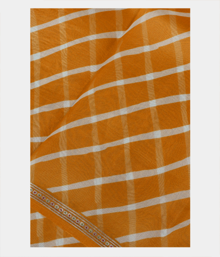 Yellow Kora Organza Printed Saree T191551-image