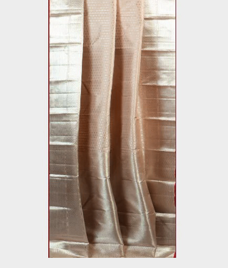 Cream Handwoven Kanjivaram Silk Saree T1646462